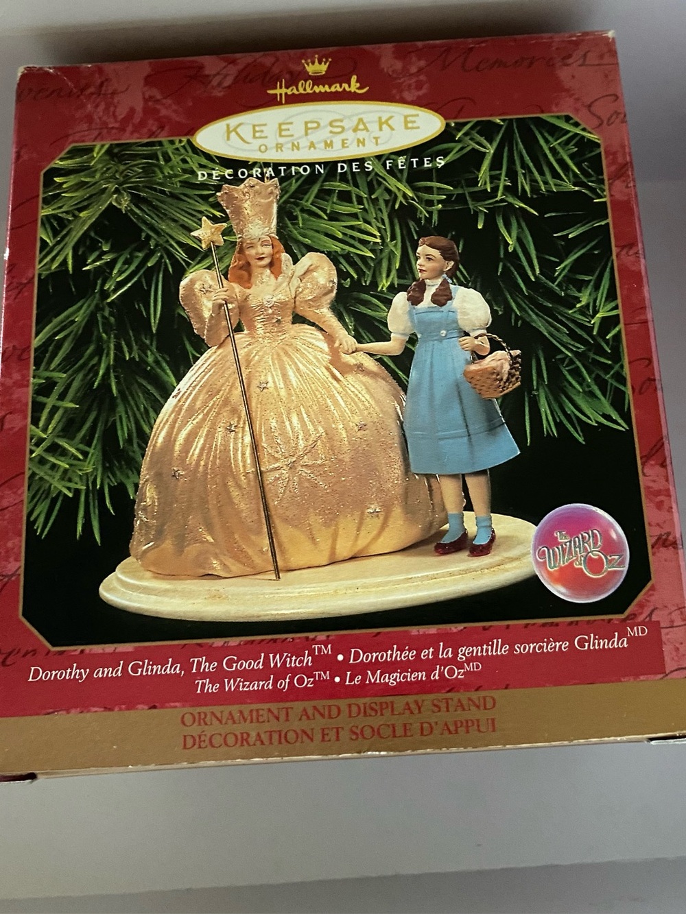 1998 Vintage Dorothy & Gilinda, The Good Witch Hallmark Keepsake Ornament